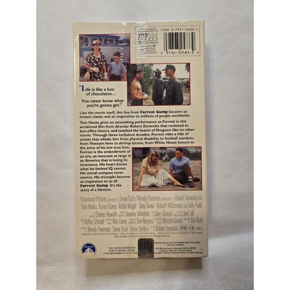 VTG Forrest Gump VHS 1995‎ Tom Hanks Gary Sinise Paramount Sealed Watermarks - Picture 6 of 6
